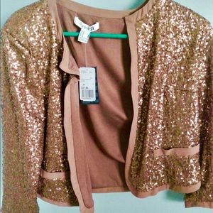 Golden Brown Sequined Blazer